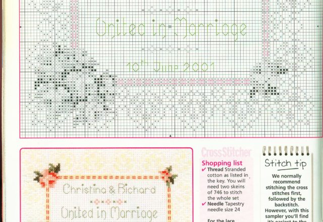 Picture for bride and groom cross stitch pattern(3)