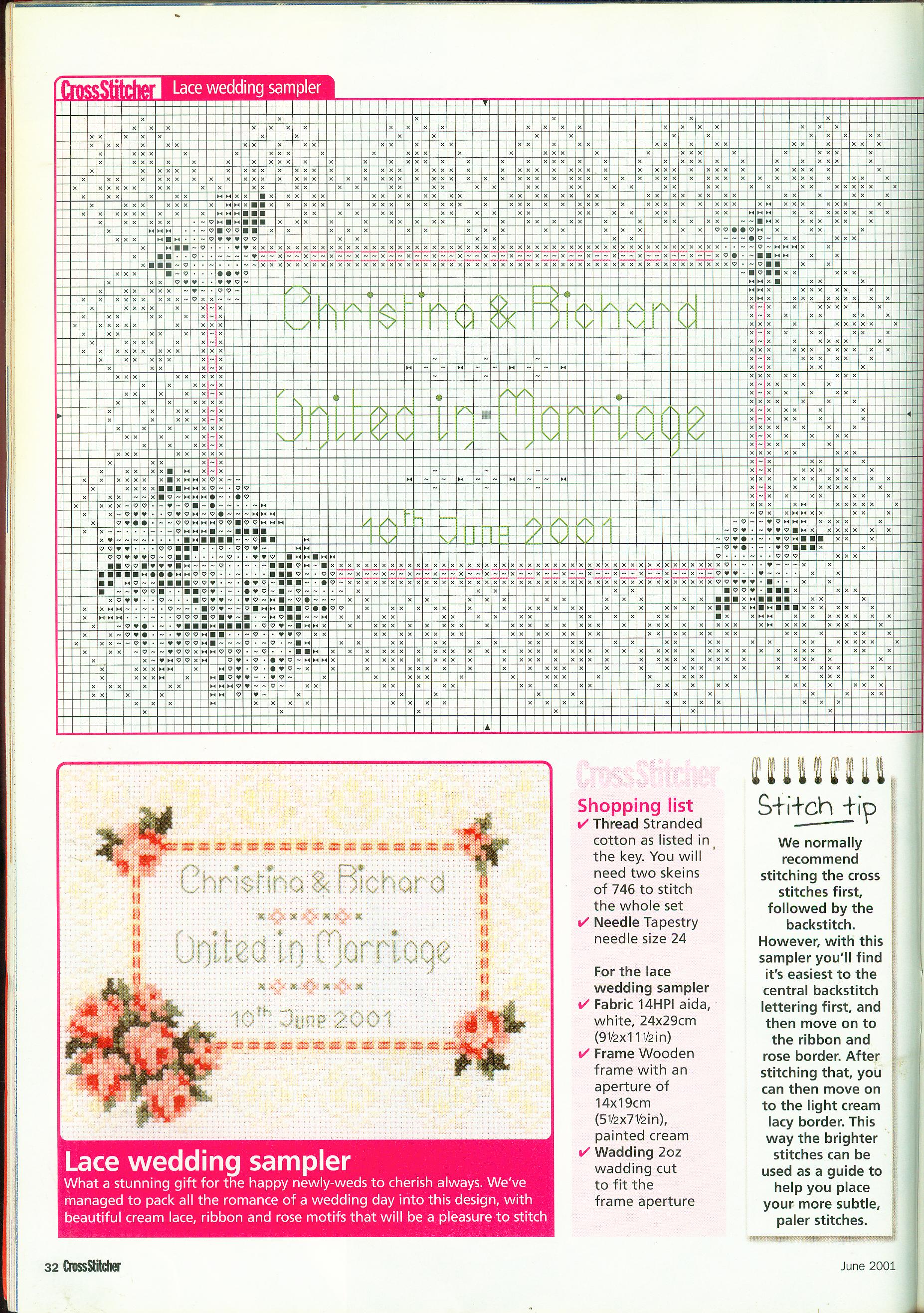 Picture for bride and groom cross stitch pattern(3)