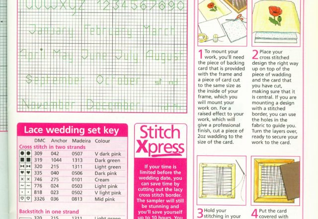 Picture for bride and groom cross stitch pattern(4)