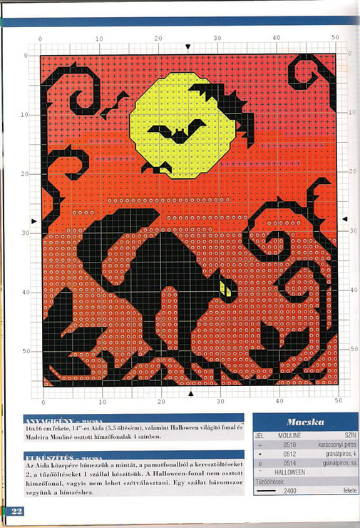 Picture of Halloween cross stitch pattern (2)