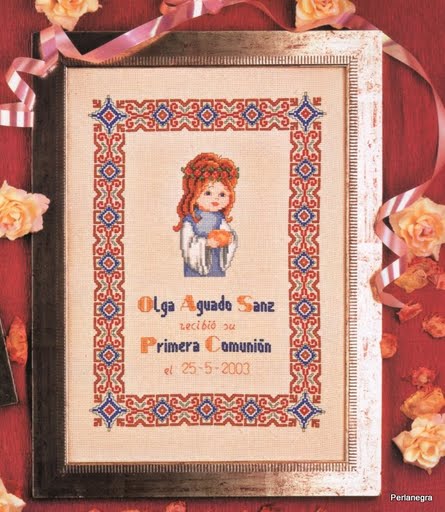 Picture of a girl cross stitch pattern (1)