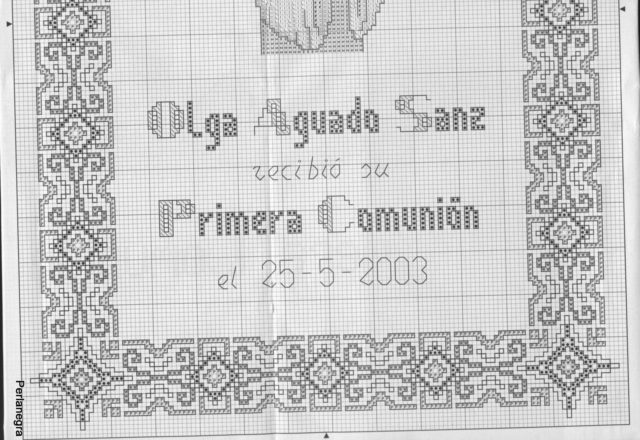 Picture of a girl cross stitch pattern (4)