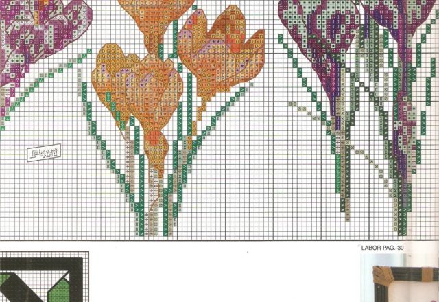 Picture of beautiful flower cross stitch pattern (4)