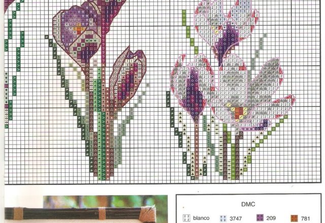 Picture of beautiful flower cross stitch pattern (5)