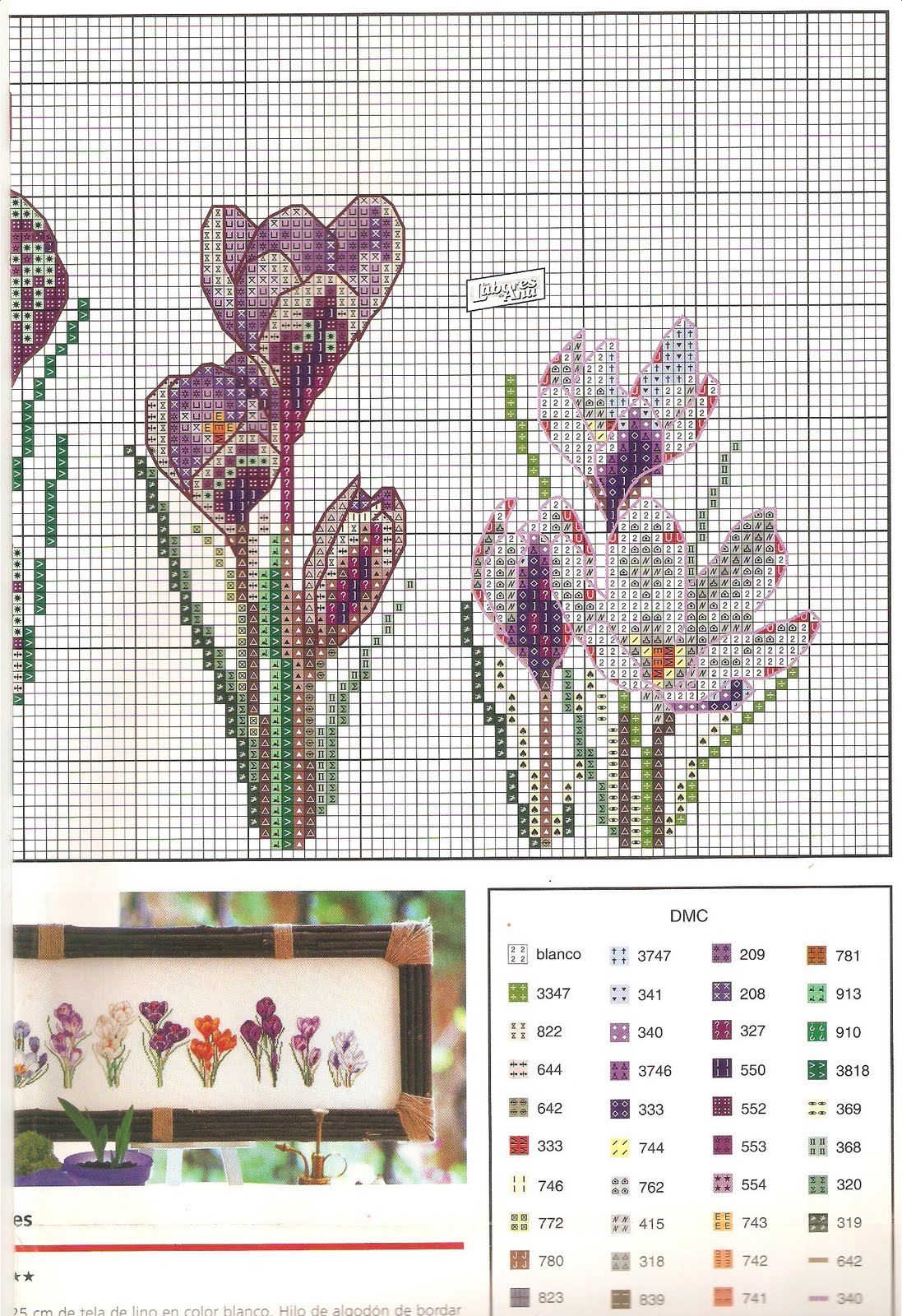 Picture of beautiful flower cross stitch pattern (5)