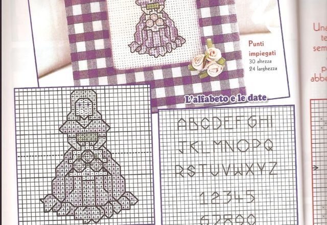 Picture of bride cross stitch pattern