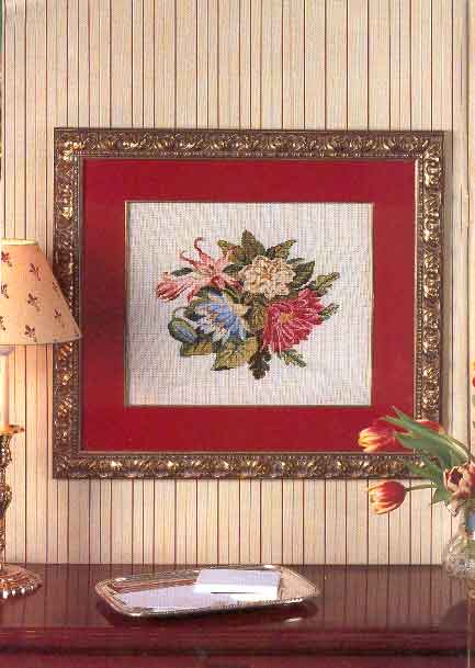 Picture of colorful and beautiful flowers cross stitch pattern (1)