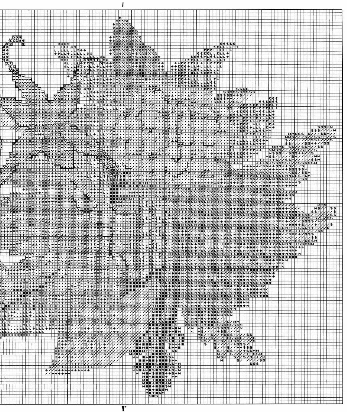 Picture of colorful and beautiful flowers cross stitch pattern (3)