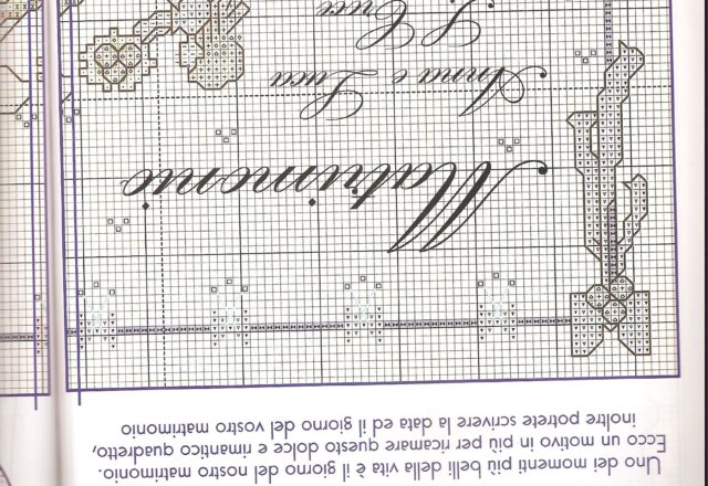 Picture of groom and bride cross stitch pattern (2)