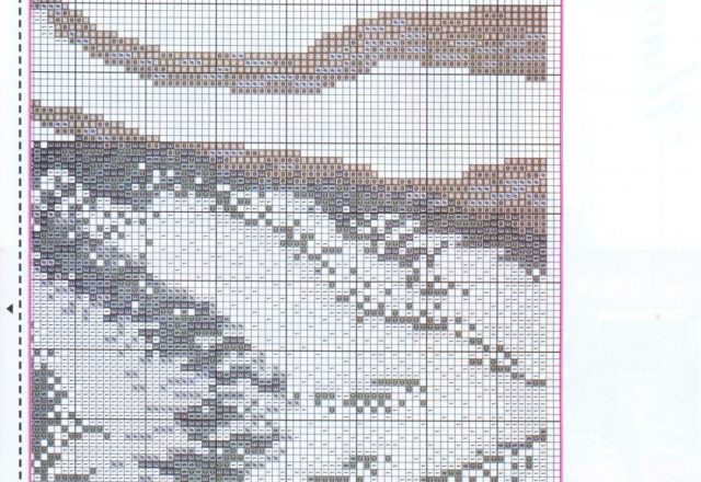 Picture painting with a wolf cross stitch pattern (4)