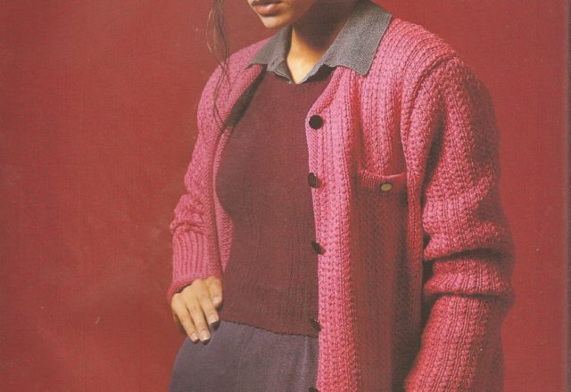 Pink cardigan knitting pattern (1)