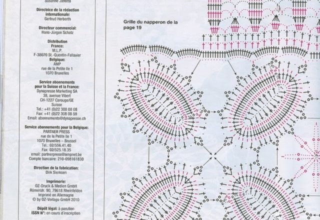 Pink oval crochet doily (3)