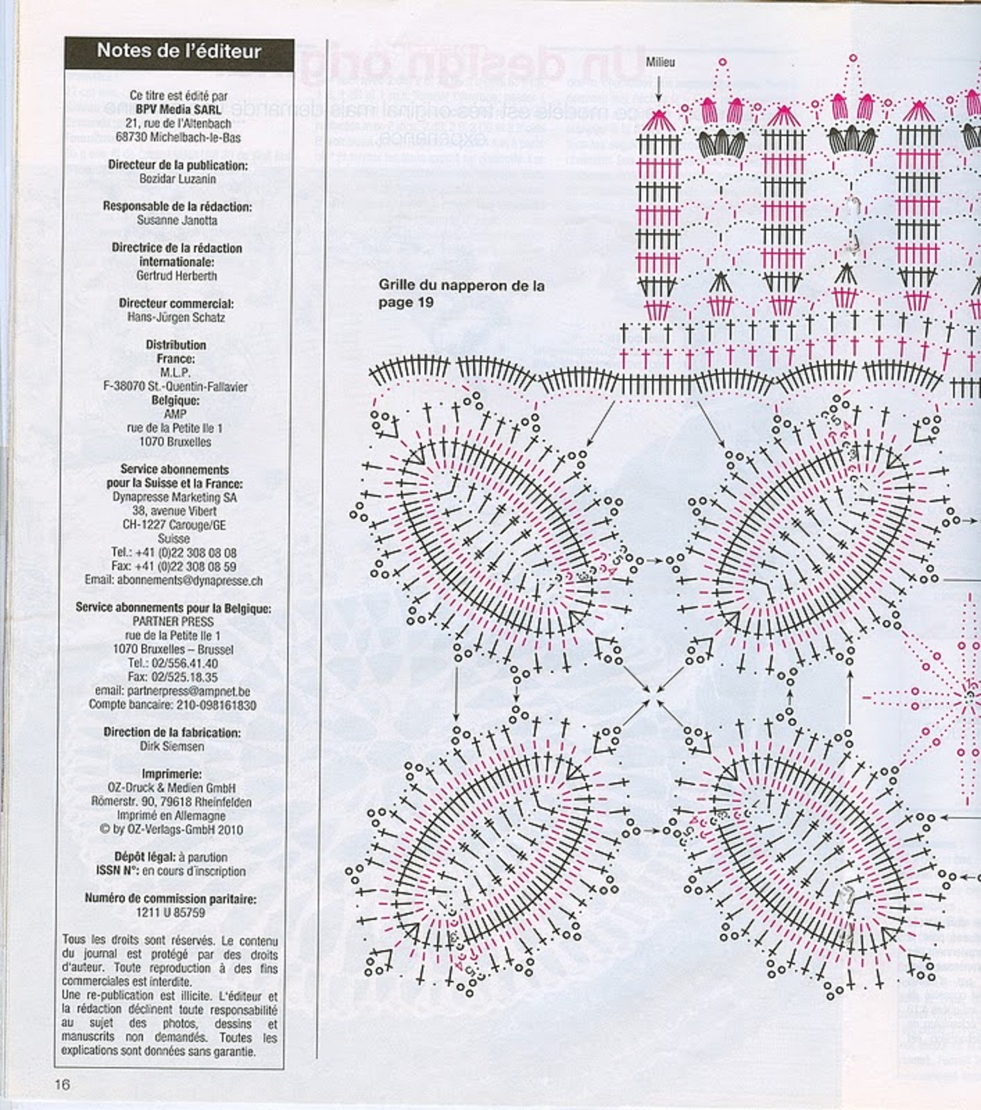Pink oval crochet doily (3)