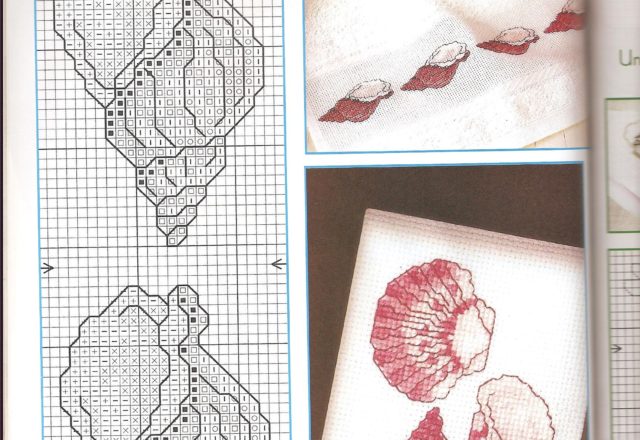 Pink shell cross stitch pattern (3)