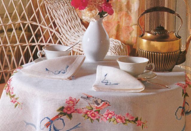 Placemat flowers cross stitch pattern (1)