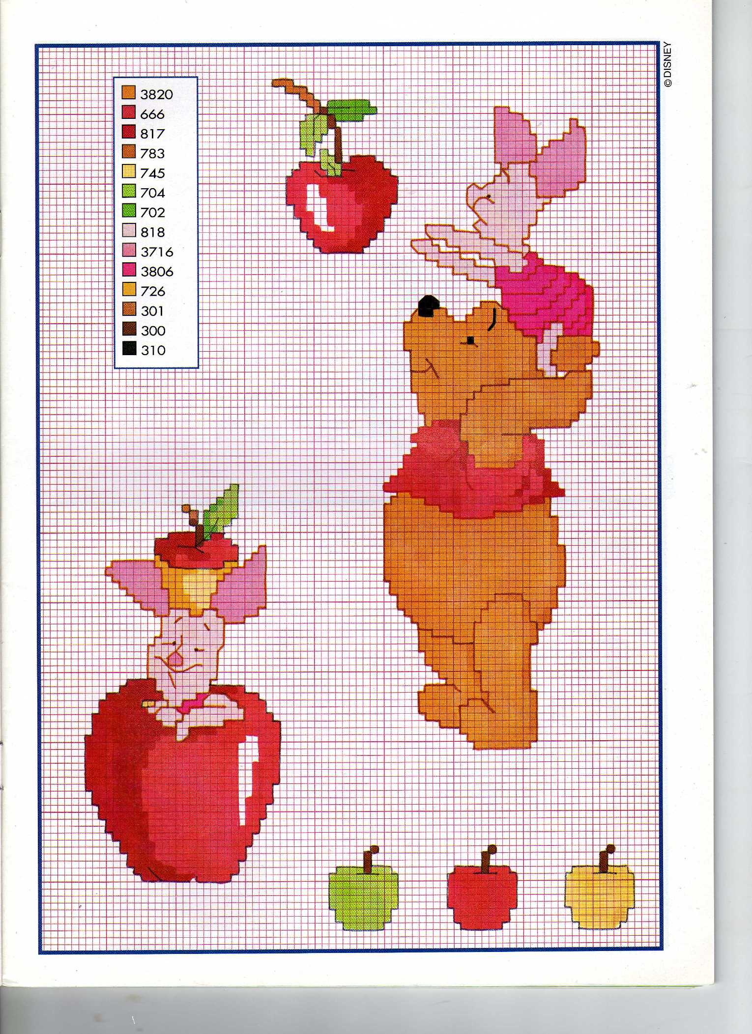 Pooh and Piglet with an apple