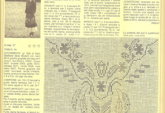 Pull black embroidered knitting pattern (2)