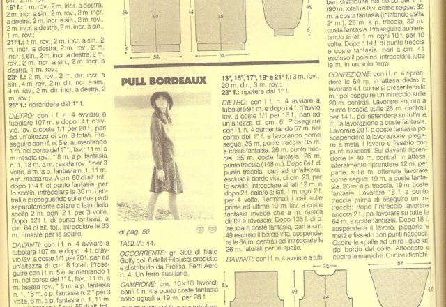 Pull bordeaux knitting pattern(2)