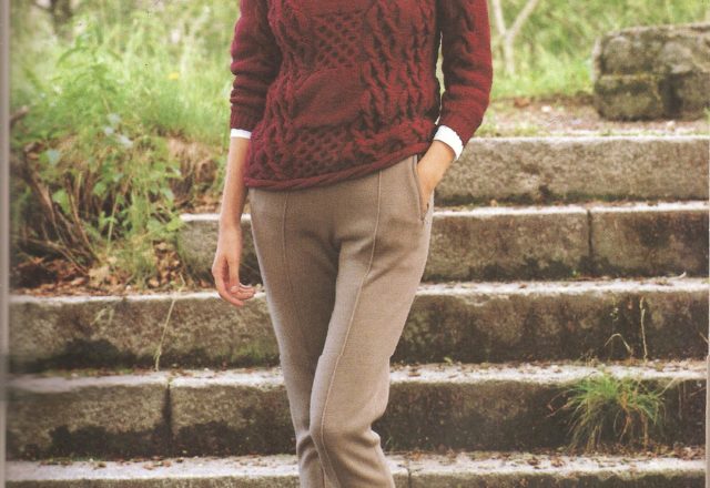Pull bordeaux knitting pattern(3)