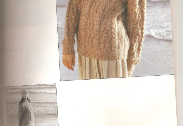 Pull melange with braids knitting pattern (1)
