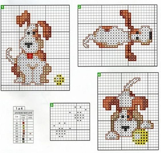 Puppy free cross stitch pattern