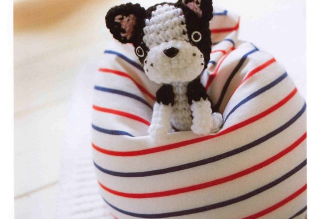 Puppy with the white and black muzzle amigurumi pattern (1)