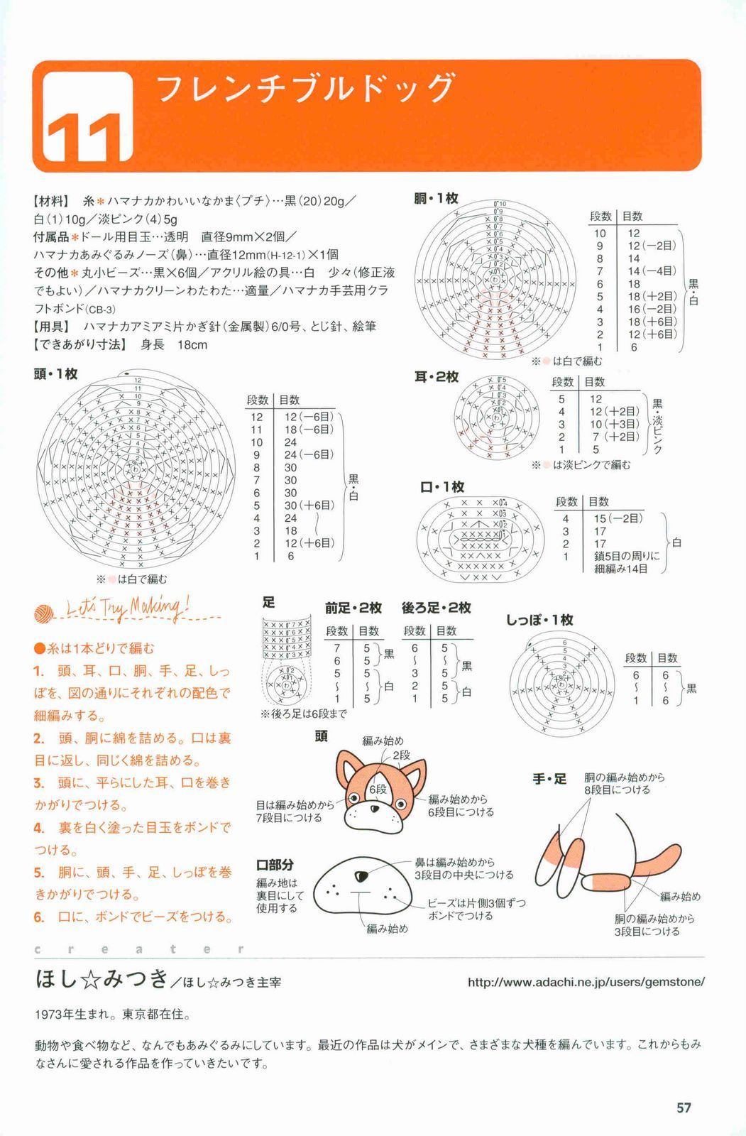 Puppy with the white and black muzzle amigurumi pattern (2)