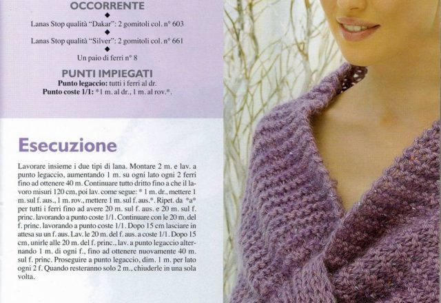 Purple scarf knitting pattern (2)