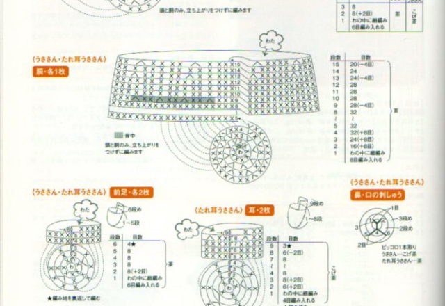 Rabbit and ferret amigurumi pattern (3)