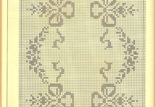 Recyangular filet flake doily (3)