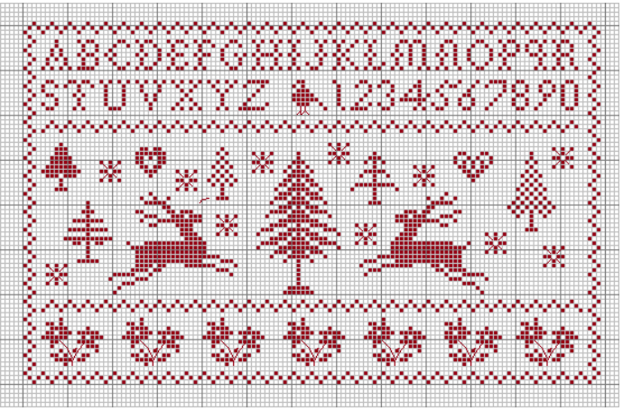 Red Christmas alphabet uppercase letters