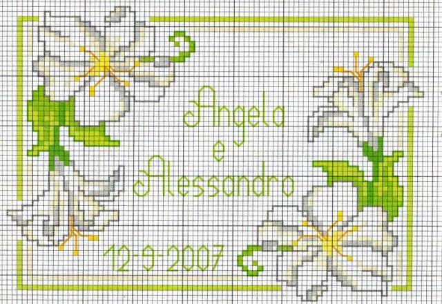 Ring pillow with white flowers lilies