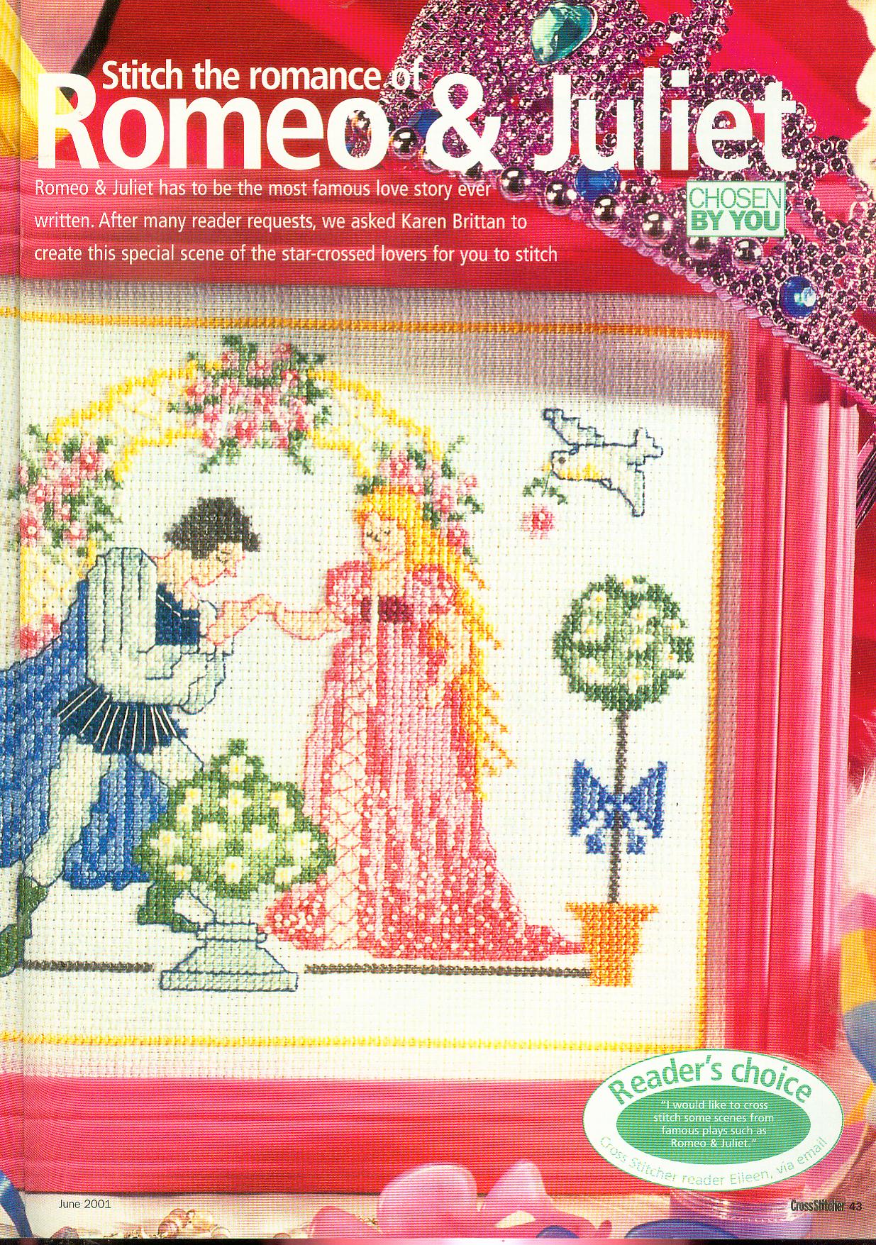 Romeo and Juliet picture cross stitch pattern (2)