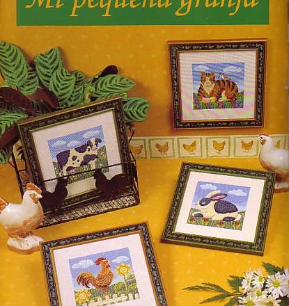 Rooster tiger and cow cross stitch patterns (1)