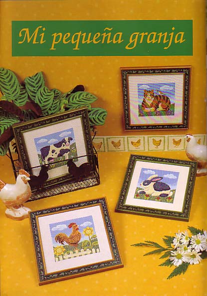 Rooster tiger and cow cross stitch patterns (1)