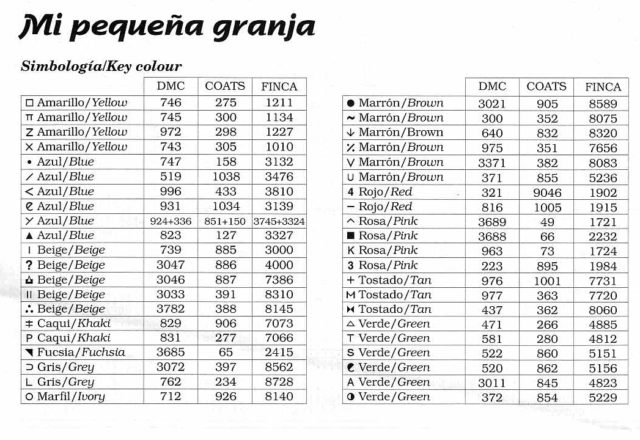 Rooster tiger and cow cross stitch patterns (2)