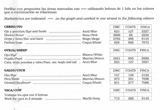 Rooster tiger and cow cross stitch patterns (3)