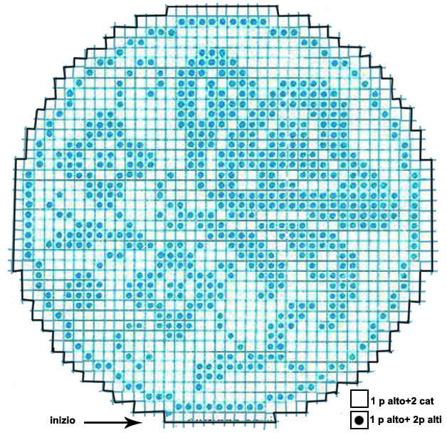 Round butterfly doily filet
