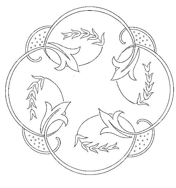 Round center free embroidery design