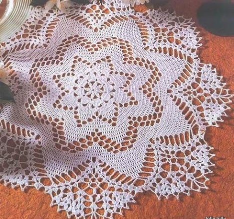 Round doily crochet stars (1)