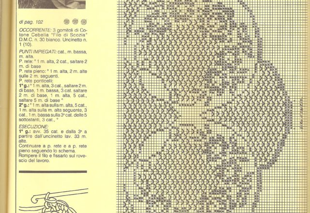 Round doily filet garlands of roses (2)