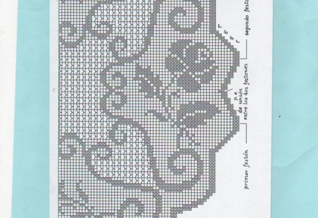 Round doily filet stems of roses (2)