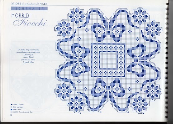 Round doily filet with bow