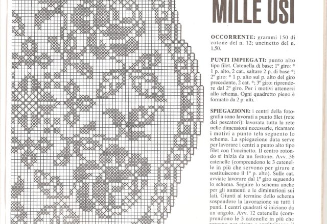 Round doily filet with roses (1)