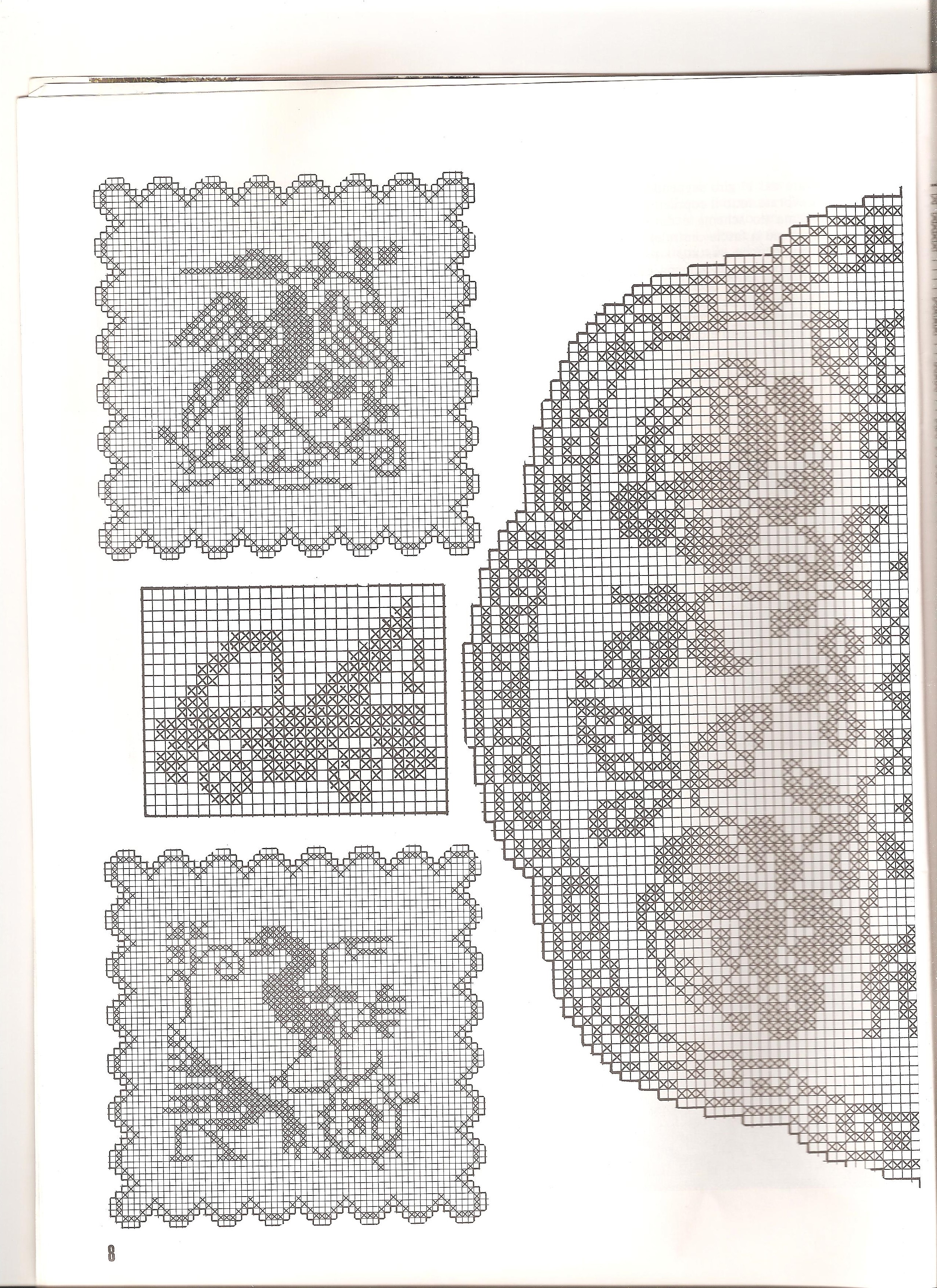 Round doily filet with roses (2)