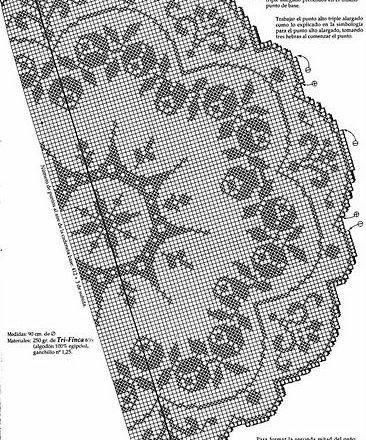 Round doily filet with small rose (2)