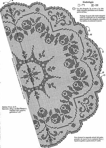 Round doily filet with small rose (2)