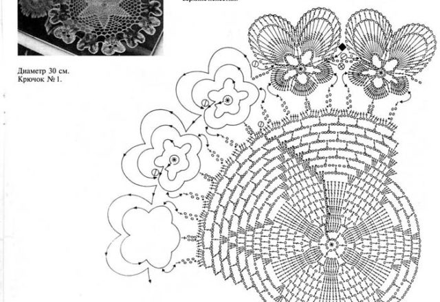 Round doily flowers pansy