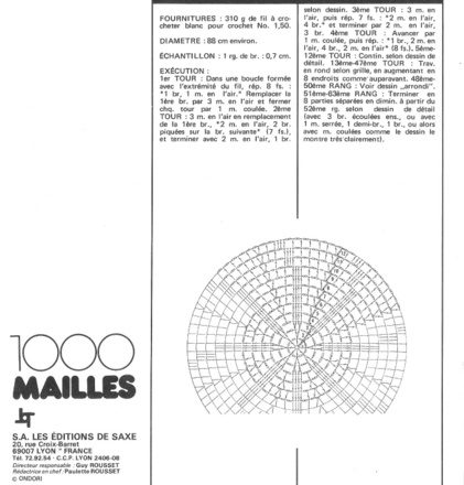 Round filet doily with slices with roses free download (3)