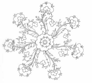 Round free hand embroidery designs patterns